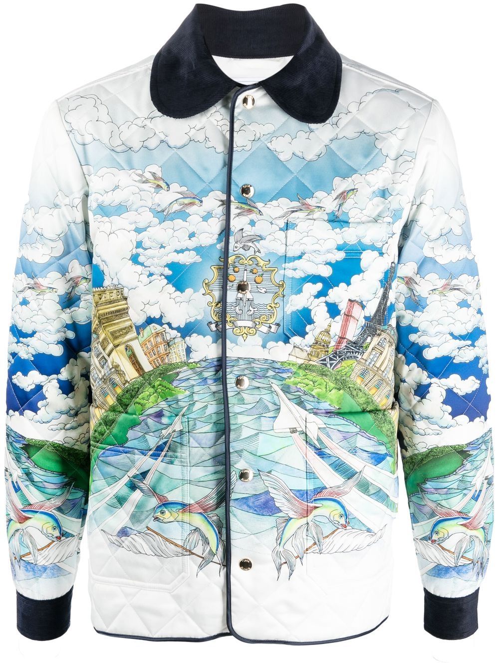 Casablanca Gesteppte Jacke mit Print - Weiß von Casablanca