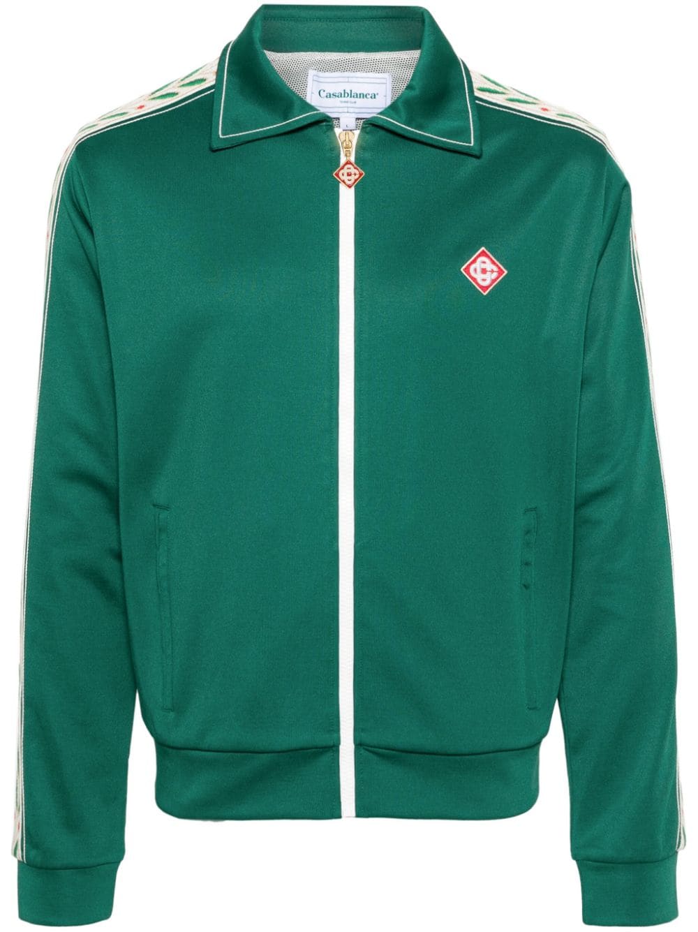 Casablanca Sweatshirtjacke mit Logo-Applikation - Grün von Casablanca