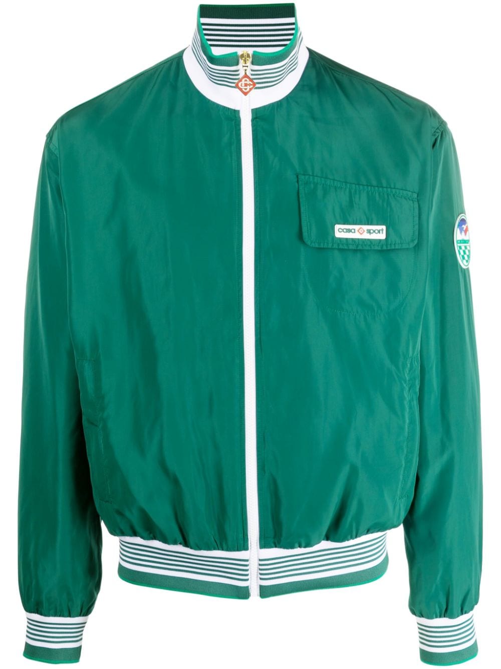 Casablanca Sportjacke mit Logo-Patch - Grün von Casablanca