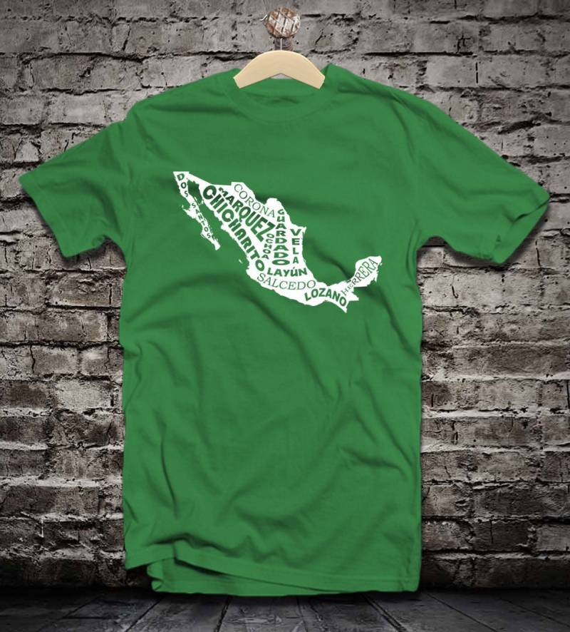 Mexiko Karte Spieler Wm Russland 2018 Fußball T Shirt Trikot Camiseta von CasacaClub