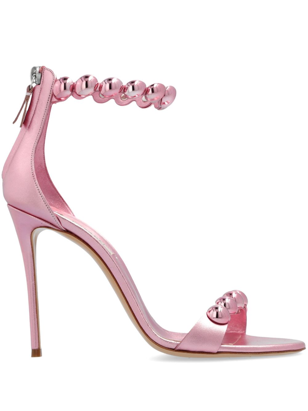 Casadei Sandalen im Metallic-Look 100mm - Rosa von Casadei