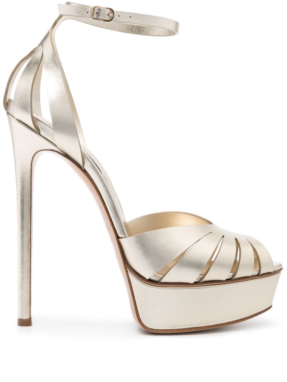 Casadei Flash x T. Netto Metallic-Sandalen 170mm - Gold von Casadei