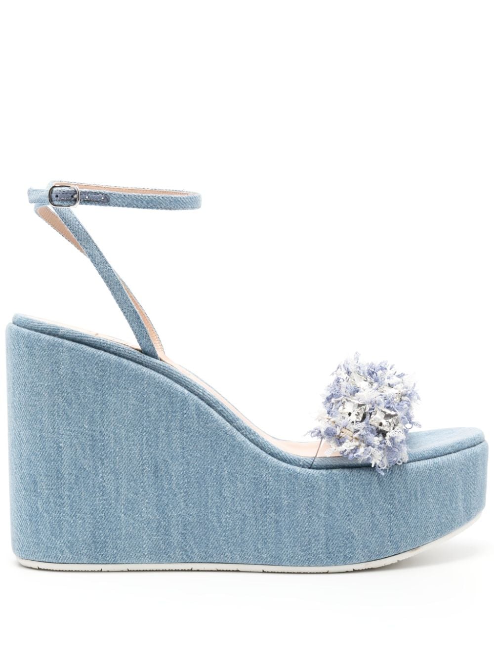 Casadei Elsa Wedge-Sandalen 80mm - Blau von Casadei