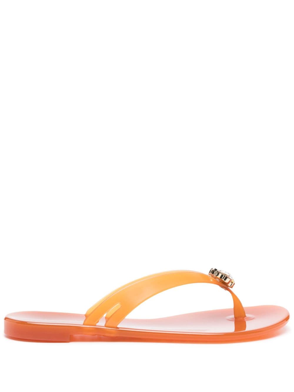 Casadei Flip-Flops mit Kristallen - Orange von Casadei