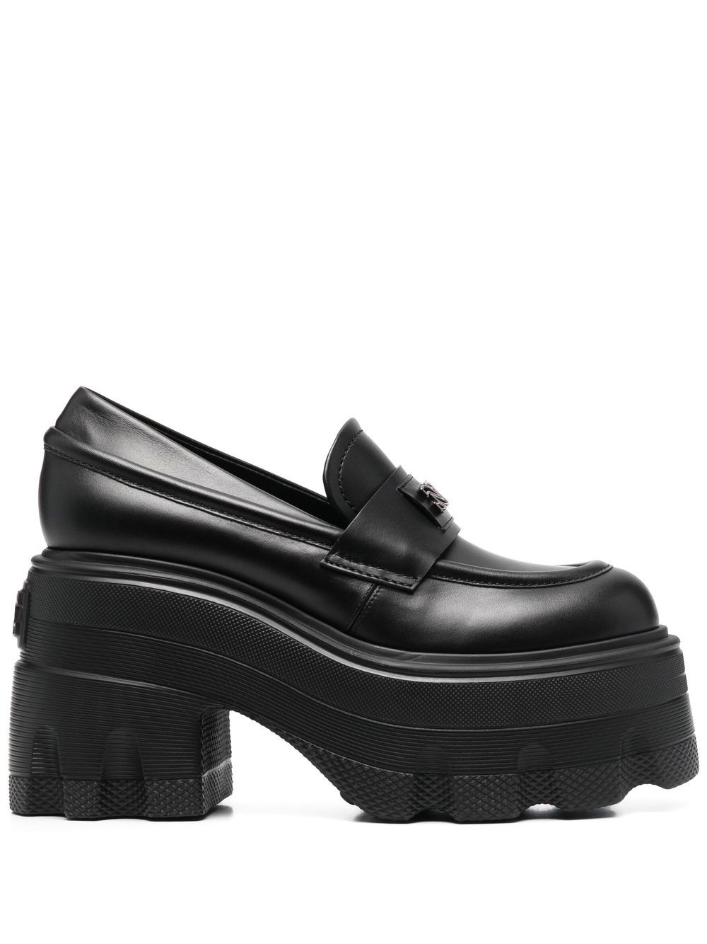 Casadei Rock Plateau-Loafer 110mm - Schwarz von Casadei