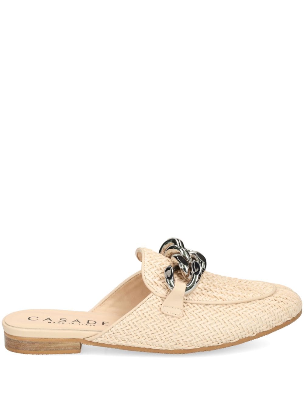 Casadei Slipper mit Kettendetail - Nude von Casadei