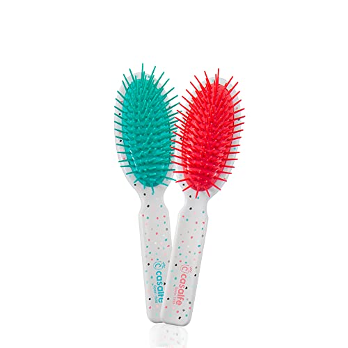 Casalfe Mini-Pneumatikbürste mit 360 Grad ohne Kanten für alle Haartypen - Entwirren und Glanzverbesserung - Mehrfarbig für Mädchen, Unisex Erwachsene und Unisex Kinder von Casalfe