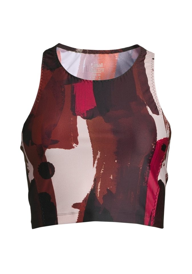 Casall Tanktop Paint Printed Crop Top Painted Red von Casall