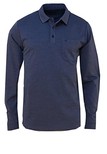 CASAMODA Poloshirt Langarm Polokragen geknöpft Rauchblau Größe XXXL von CASAMODA