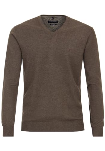 CASAMODA Pullover Langarm V-Ausschnitt Strick Dunkelbraun Größe X5L von CASAMODA