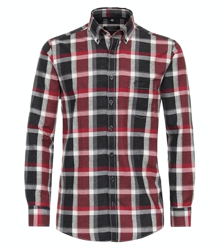 Casa Moda - Comfort Fit - Herren Freizeit Hemd aus Flanell (434152700), Größe:3XL, Farbe:Rot (400) von CASAMODA