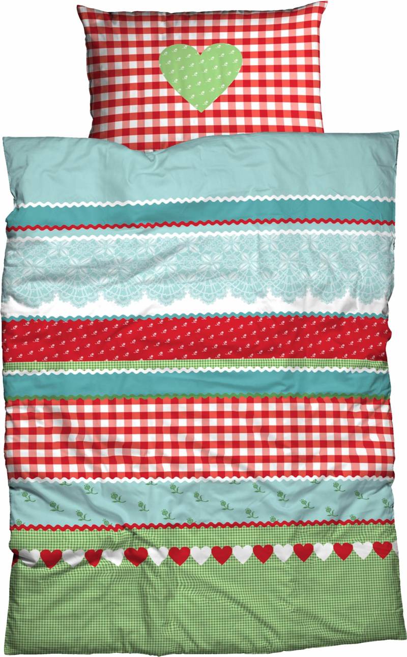 CASATEX Bettwäsche "Herz-Karo" 2 Stk. tlg. niedlichem Herz-Karo Design von Casatex