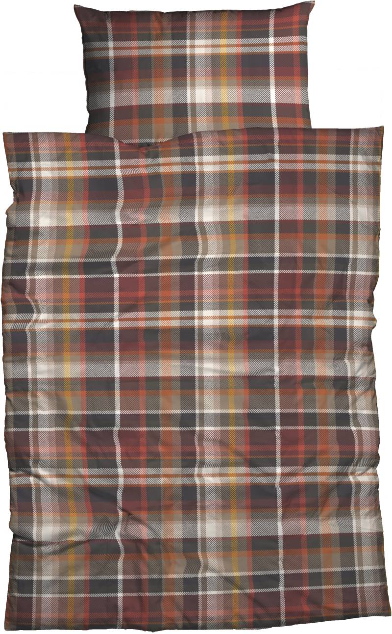 CASATEX Bettwäsche "Silan" 3 Stk. tlg. zeitloses,rustikales Design, markante Karos, warme Farbtöne von Casatex