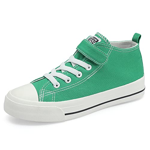 Casbeam Jungen Grün Turnschuhe Kinder Atmungsaktive Leichte Casual Canvas Schuhe Mädchen Casual Mesh Tennis Walking Canvas Schuhe Großes Kind Grün Plus 36 EU von Casbeam