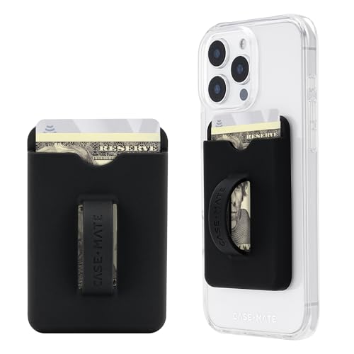Case-Mate Loop Grip MagSafe Wallet – abnehmbare magnetische Handy-Brieftasche/Kartenhalter mit einfach zu haltendem integrierten Schlaufengriff [hält bis zu 3 Karten und Bargeld], Reise- und von Case-Mate
