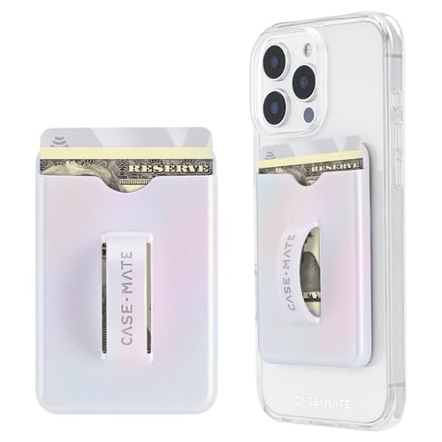 Case-Mate MagSafe Wallet mit Seifenblasen-Schlaufengriff, abnehmbare magnetische Handy-Brieftasche/Kartenhalter, einfach zu halten, integrierter Schlaufengriff, hält bis zu 3 Karten und Bargeld, Reise von Case-Mate