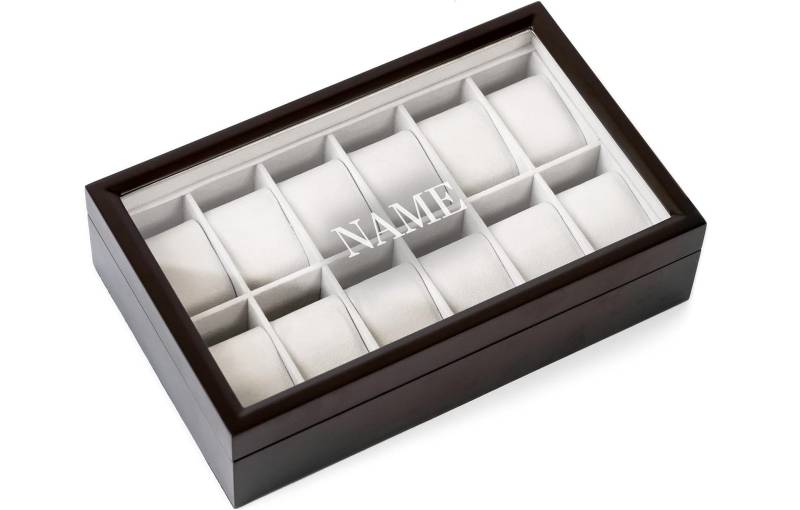 Massiver Espresso Holz Uhrenbox Organizer Mit Glas Display Top 12 Slot Von Case Elegance Massiver Espresso Holz Uhrenbox Organizer Mit Glas Display Top 12 Slot Von Case Elegance von CaseElegance