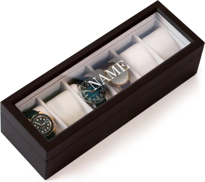 Massivholz Uhrenbox Organizer in Espresso Finish Mit Glas Display Top Von Case Elegance Massivholz Uhrenbox Organizer in Espresso Finish Mit Glas Display Top Von Case Elegance von CaseElegance