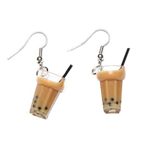 Casecover 1 Paar Nette Perlen-milchtee Baumeln Ohrringe Grün Bubble Tea Lustige Ohrringe Für Frauen Mädchen Valentinstag Ohrringe von Casecover