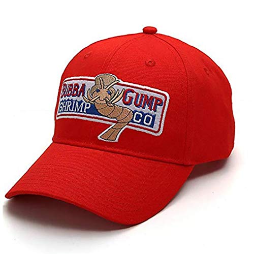 Casecover Bubba Gump Baseball Cap Adjustable Shrimp Co Gestickte Biegung Krempe Für Frauen Männer 1pc (rot) von Casecover