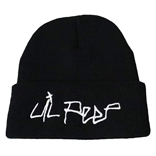 Lil Peep Beanie Stickerei Briefe Cap Lässige Mütze Für Männer Frauen Gestrickten Winter Hip Hop Skullies Black-mützen von Casecover