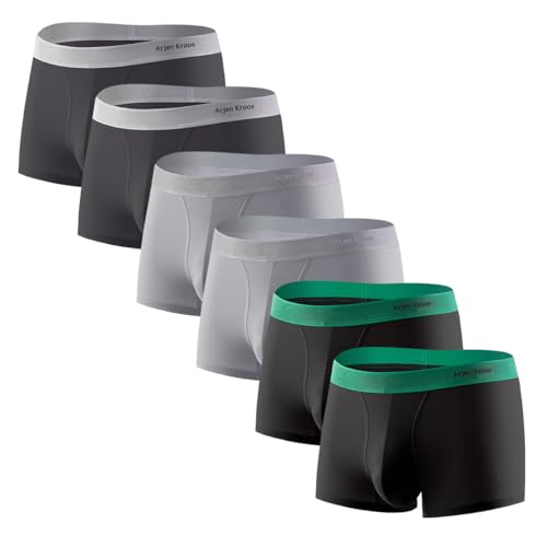 Casey Kevin 60er Kammgarn-Baumwolle | Boxershorts Herren Baumwolle 6er Pack | Kein Etikett | Einzeln Verpackt von Casey Kevin