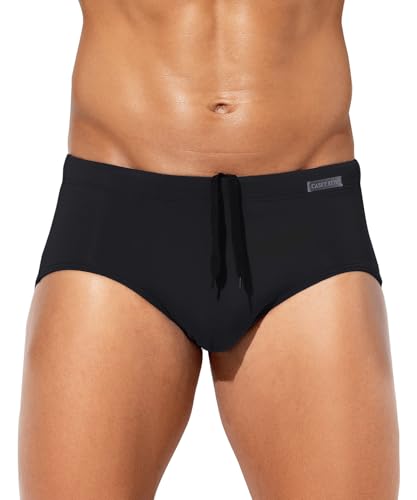 Casey Kevin Badeslip Herren Badehose Kurz Eng Mit Tunnelzug Men Swim Briefs Für Strand Pool Sport Swimming Slip von Casey Kevin