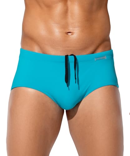 Casey Kevin Badeslip Herren Badehose Kurz Eng Mit Tunnelzug Men Swim Briefs Für Strand Pool Sport Swimming Slip von Casey Kevin
