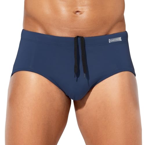 Casey Kevin Badeslip Herren Badehose Kurz Eng Mit Tunnelzug Men Swim Briefs Für Strand Pool Sport Swimming Slip von Casey Kevin