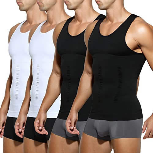 Casey Kevin Kompressionsshirt Herren | Bauchweg Unterhemd Herren | Shapewear | Body Shaper | Tank Top Ärmellos, S-XXL von Casey Kevin