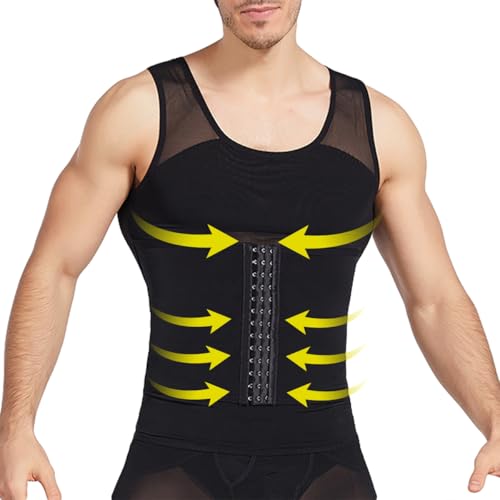 Casey Kevin Bauchweg Unterhemd Herren Shapewear Figurformendes Body Shaper Männer Workout Tank Tops 3 Reihen Verschluss Casey Kevin Bauchweg Unterhemd Herren Shapewear Figurformendes Body Shaper Männer Workout Tank Tops 3 Reihen Verschluss von Casey Kevin