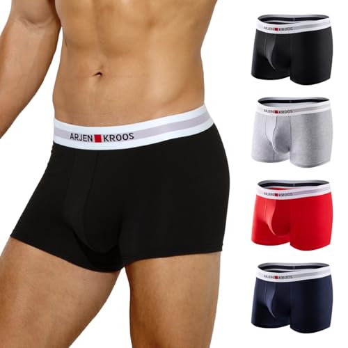 Casey Kevin Boxershorts Herren | 60S Gekämmte Baumwolle | Unterhosen Männer | 4er Pack von Casey Kevin