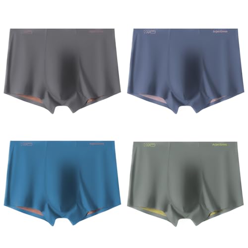 Casey Kevin Boxershorts Herren 4er Pack Modal Trunks Kurz Atmungsaktive Unterhosen Männer Retroshorts Unterwäsche Boxer von Casey Kevin
