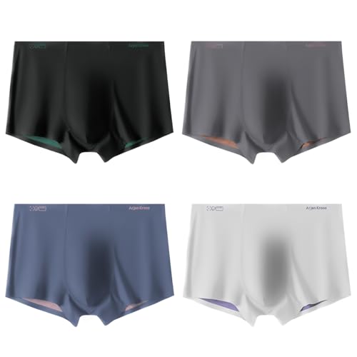 Casey Kevin Boxershorts Herren 4er Pack Modal Trunks Kurz Atmungsaktive Unterhosen Männer Retroshorts Unterwäsche Boxer von Casey Kevin