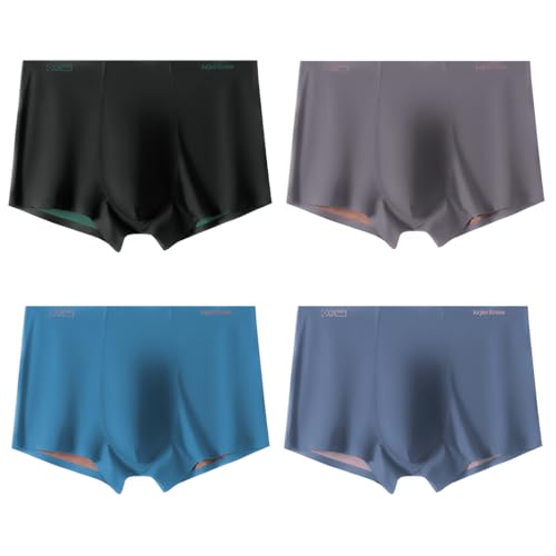 Casey Kevin Boxershorts Herren 4er Pack Modal Trunks Kurz Atmungsaktive Unterhosen Männer Retroshorts Unterwäsche Boxer von Casey Kevin