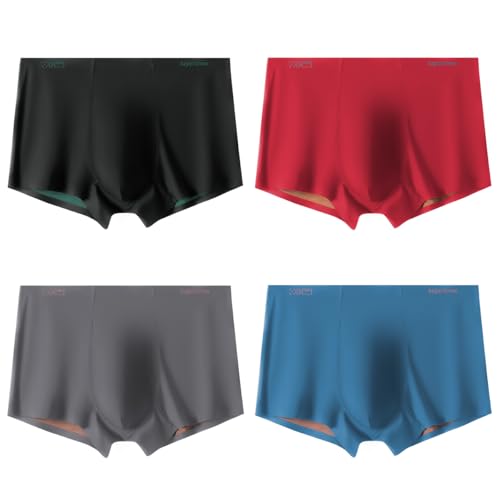 Casey Kevin Boxershorts Herren 4er Pack Modal Trunks Kurz Atmungsaktive Unterhosen Männer Retroshorts Unterwäsche Boxer von Casey Kevin