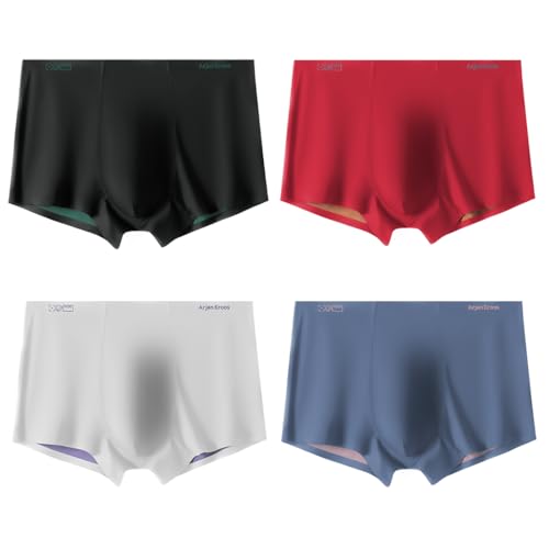 Casey Kevin Boxershorts Herren 4er Pack Modal Trunks Kurz Atmungsaktive Unterhosen Männer Retroshorts Unterwäsche Boxer von Casey Kevin