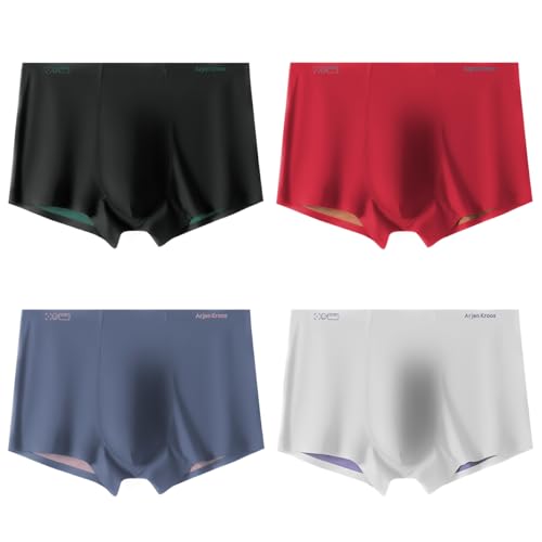 Casey Kevin Boxershorts Herren 4er Pack Modal Trunks Kurz Atmungsaktive Unterhosen Männer Retroshorts Unterwäsche Boxer von Casey Kevin