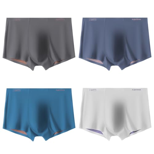 Casey Kevin Boxershorts Herren 4er Pack Modal Trunks Kurz Atmungsaktive Unterhosen Männer Retroshorts Unterwäsche Boxer von Casey Kevin