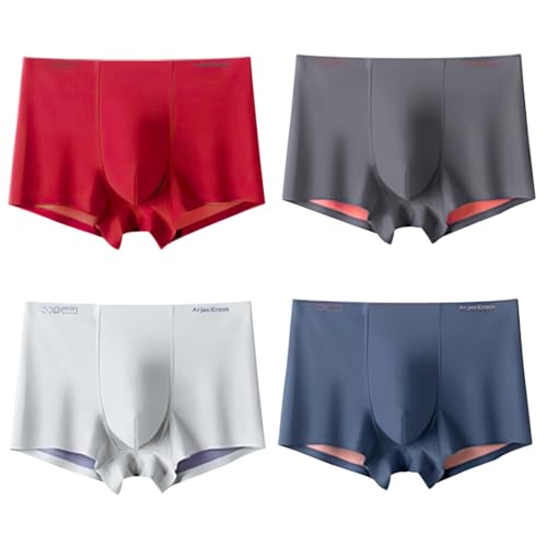 Casey Kevin Boxershorts Herren 4er Pack Modal Trunks Kurz Atmungsaktive Unterhosen Männer Retroshorts Unterwäsche Boxer von Casey Kevin