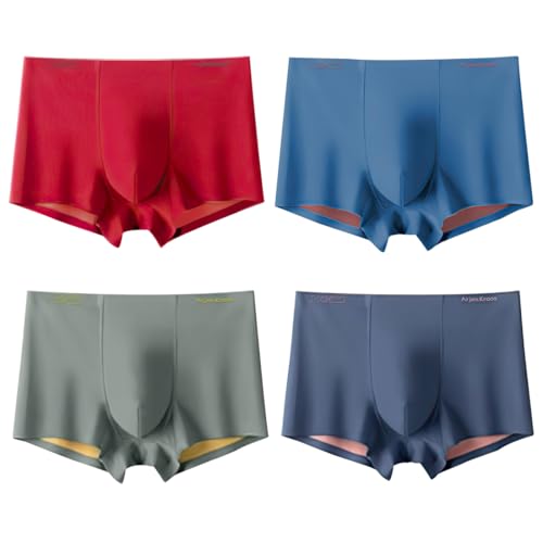 Casey Kevin Boxershorts Herren 4er Pack Modal Trunks Kurz Atmungsaktive Unterhosen Männer Retroshorts Unterwäsche Boxer von Casey Kevin