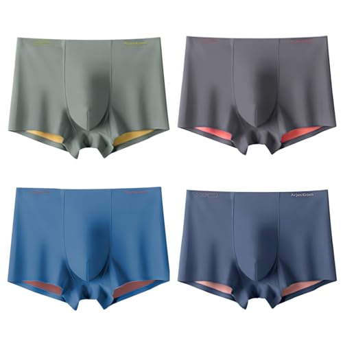 Casey Kevin Boxershorts Herren 4er Pack Modal Trunks Kurz Atmungsaktive Unterhosen Männer Retroshorts Unterwäsche Boxer von Casey Kevin
