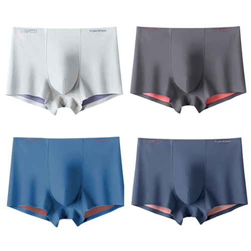 Casey Kevin Boxershorts Herren 4er Pack Modal Trunks Kurz Atmungsaktive Unterhosen Männer Retroshorts Unterwäsche Boxer von Casey Kevin