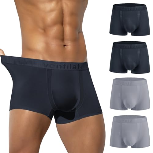 Casey Kevin Boxershorts Herren 4er Pack Unterhosen Männer Atmungsaktiv Modal Boxershorts Herren Unterwäsche Soft Boxer Shorts for Men von Casey Kevin