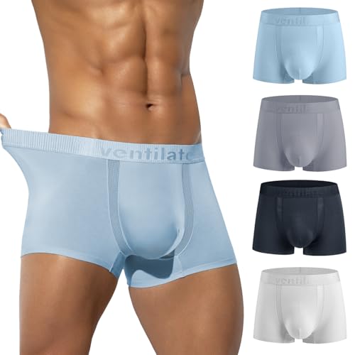 Casey Kevin Boxershorts Herren 4er Pack Unterhosen Männer Atmungsaktiv Modal Boxershorts Herren Unterwäsche Soft Boxer Shorts for Men von Casey Kevin