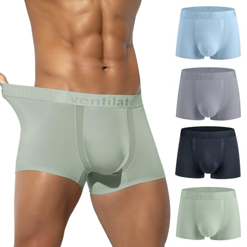 Casey Kevin Boxershorts Herren 4er Pack Unterhosen Männer Atmungsaktiv Modal Boxershorts Herren Unterwäsche Soft Boxer Shorts for Men von Casey Kevin