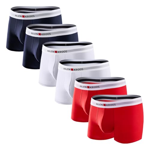 Casey Kevin 60er Kammgarn-Baumwolle | Boxershorts Herren Baumwolle 6er Pack | Kein Etikett | Einzeln Verpackt von Casey Kevin
