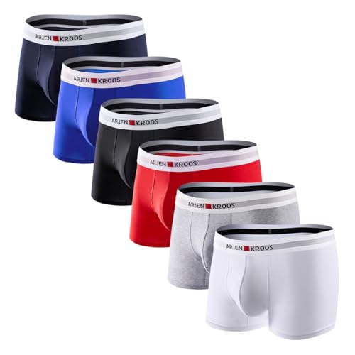 Casey Kevin 60er Kammgarn-Baumwolle | Boxershorts Herren Baumwolle 6er Pack | Kein Etikett | Einzeln Verpackt von Casey Kevin