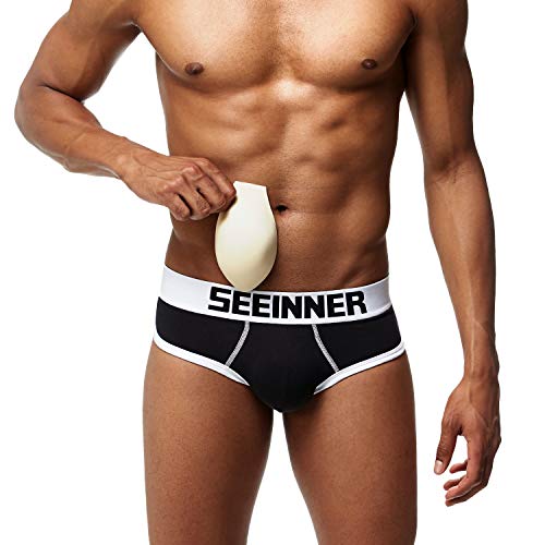 Casey Kevin Boxershorts Herren Lustig Butt Lifter Po Push Up Gepolsterter Unterhose, 3 Abnehmbare Schaumstoffpolster von Casey Kevin