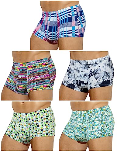 Casey Kevin Boxershorts Herren Unterhosen Männer Boxershorts Blumen Retroshorts Herren Brief Boxer Shorts for Men von Casey Kevin